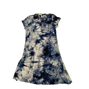 Olivia Rae Tie Dye Dress Size S Blue Knee Length Short Sleeve